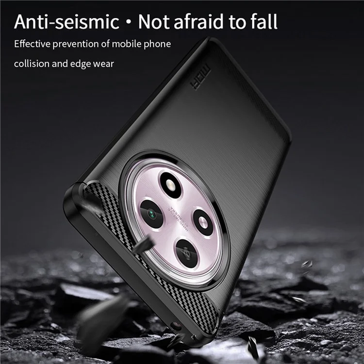 MOFI JK TPU Series-1 For Oppo A2 Pro 5G TPU Case Carbon Fiber Texture Phone Cover - Black-Cellmalls