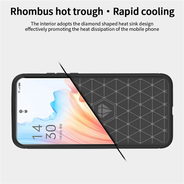 MOFI JK TPU Series-1 For Oppo A2 Pro 5G TPU Case Carbon Fiber Texture Phone Cover - Black-Cellmalls