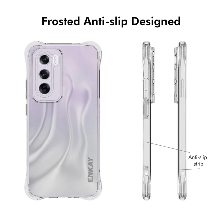 ENKAY HAT PRINCE For Oppo Reno12 Pro 5G (Global) Case TPU Corner Airbag Fall Protection Crystal Clear Phone Cover-Cellmalls
