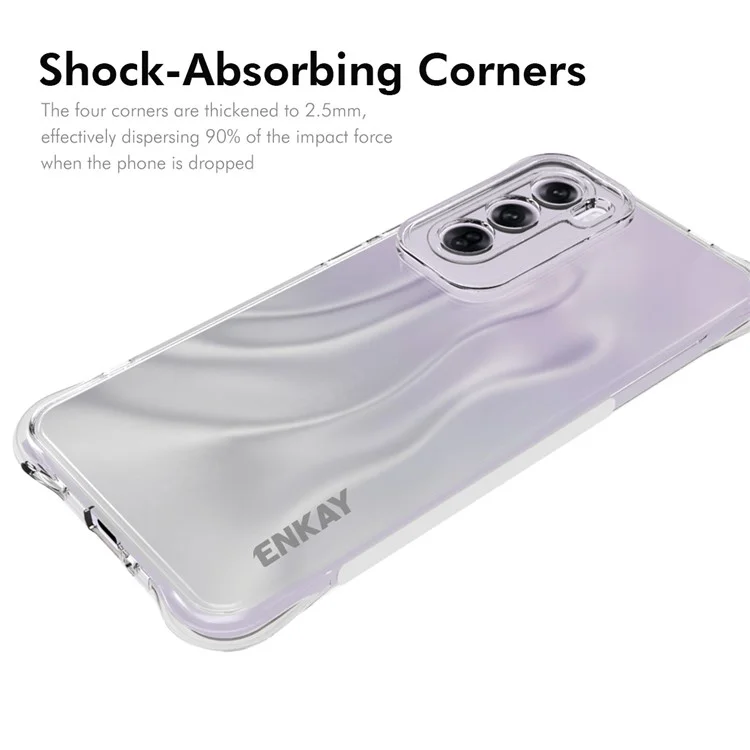 ENKAY HAT PRINCE For Oppo Reno12 Pro 5G (Global) Case TPU Corner Airbag Fall Protection Crystal Clear Phone Cover-Cellmalls