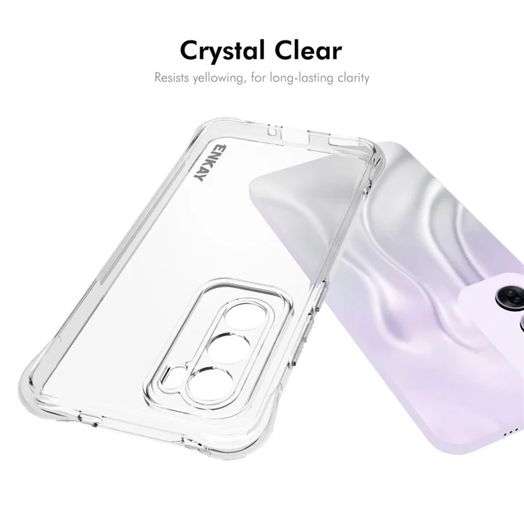ENKAY HAT PRINCE For Oppo Reno12 5G (Global) Clear Case Corner Airbag TPU Phone Cover-Cellmalls