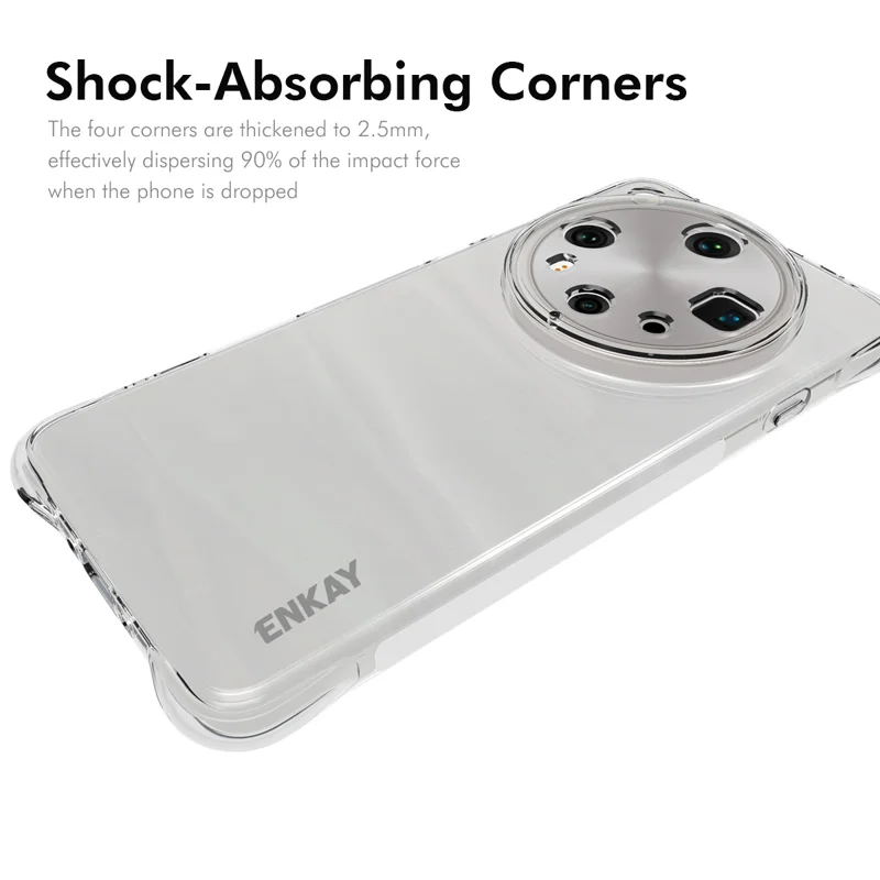 For Oppo Find X8 Ultra 5G Clear Phone Case ENKAY HAT PRINCE Shockproof Anti-slip TPU Cover - Transparent-Cellmalls