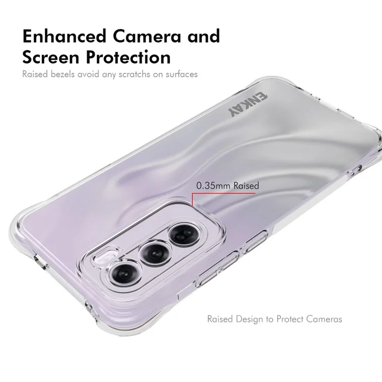 ENKAY HAT PRINCE For Oppo Reno12 5G (Global) Clear Case Corner Airbag TPU Phone Cover-Cellmalls