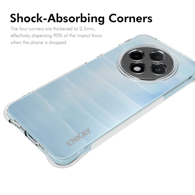 ENKAY HAT PRINCE For Oppo Reno12 F 5G Case Corner Airbag TPU Crystal Clear Phone Cover-Cellmalls