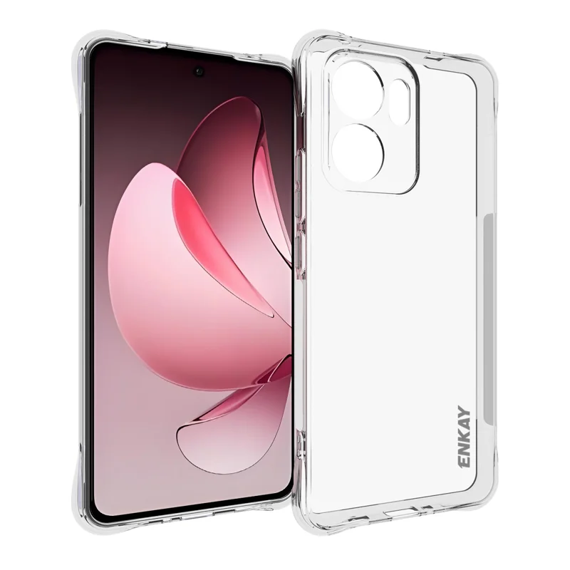 For Oppo Reno13 F 5G Clear Phone Case ENKAY HAT PRINCE Shockproof Anti-Slip TPU Cover - Transparent-Cellmalls