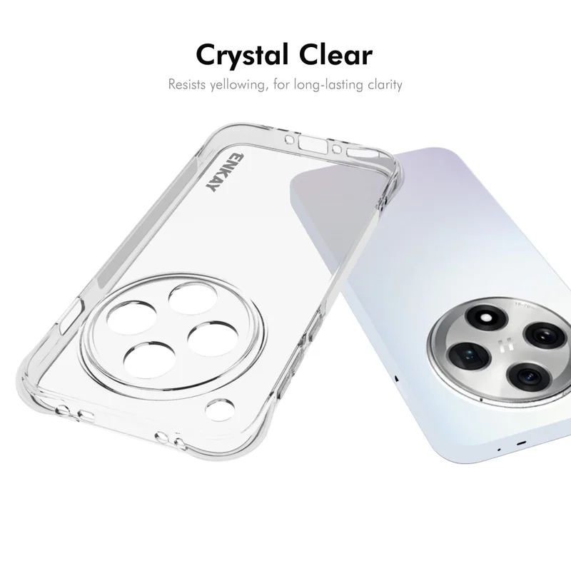 For Oppo Find X8 5G Clear Phone Case ENKAY HAT PRINCE Shockproof Anti-Slip TPU Cover - Transparent-Cellmalls