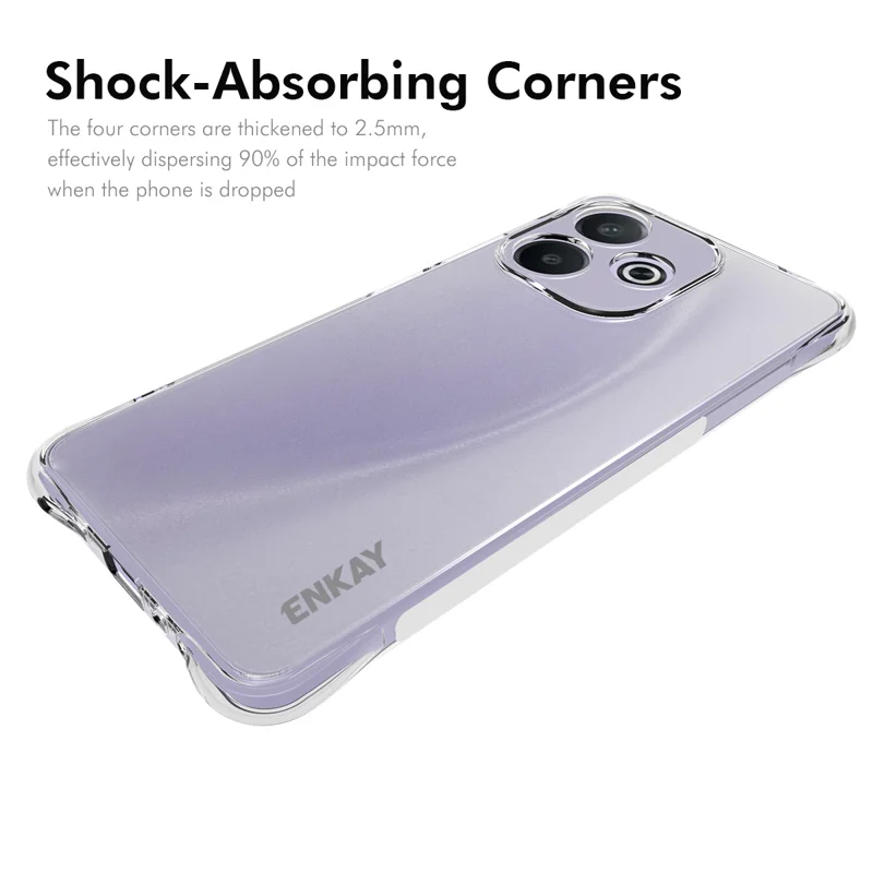 For Oppo A5 Pro 4G (Global) / 5G (Global) / A5 Energy 5G (China) Clear Phone Case ENKAY HAT PRINCE Shockproof Anti-Slip TPU Cover - Transparent-Cellmalls