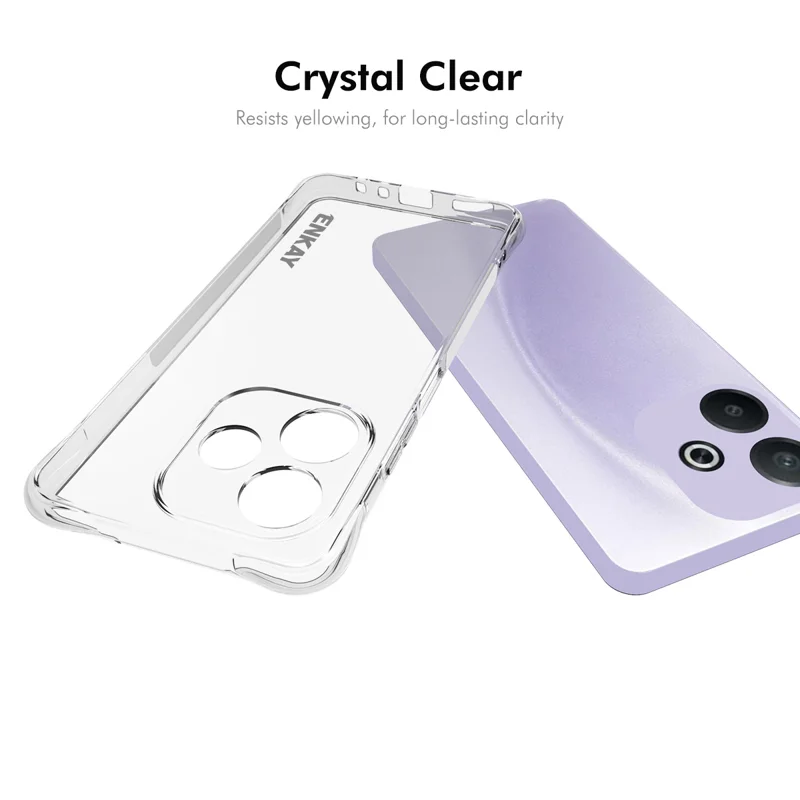 For Oppo A5 Pro 4G (Global) / 5G (Global) / A5 Energy 5G (China) Clear Phone Case ENKAY HAT PRINCE Shockproof Anti-Slip TPU Cover - Transparent-Cellmalls
