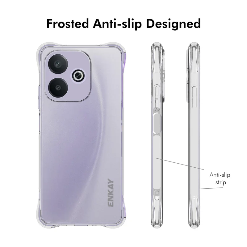 For Oppo A5 Pro 4G (Global) / 5G (Global) / A5 Energy 5G (China) Clear Phone Case ENKAY HAT PRINCE Shockproof Anti-Slip TPU Cover - Transparent-Cellmalls
