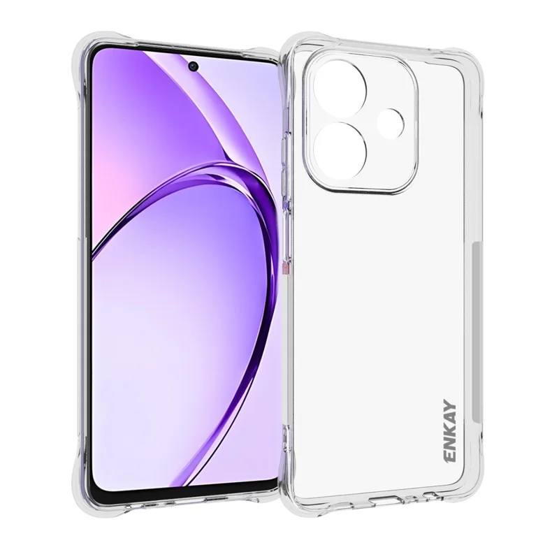 For Oppo A3x 5G Clear Phone Case ENKAY HAT PRINCE Shockproof Anti-Slip TPU Cover - Transparent-Cellmalls