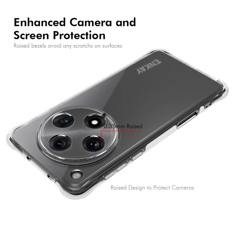 For Oppo Find X8 Pro 5G Clear Phone Case ENKAY HAT PRINCE Shockproof Anti-Slip TPU Cover - Transparent-Cellmalls