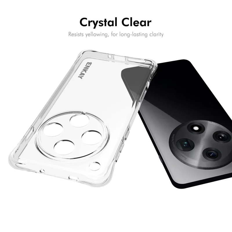 For Oppo Find X8 Pro 5G Clear Phone Case ENKAY HAT PRINCE Shockproof Anti-Slip TPU Cover - Transparent-Cellmalls