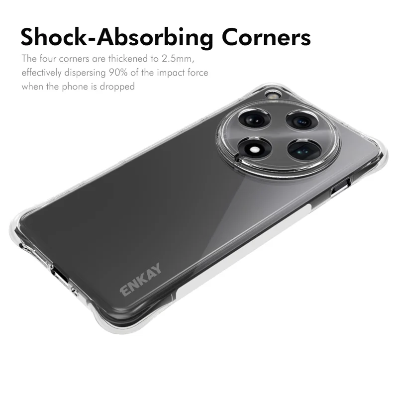 For Oppo Find X8 Pro 5G Clear Phone Case ENKAY HAT PRINCE Shockproof Anti-Slip TPU Cover - Transparent-Cellmalls