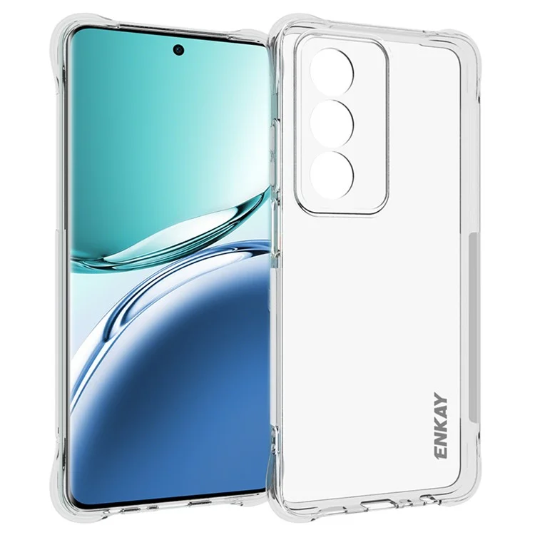 ENKAY HAT PRINCE For Oppo A3 Pro (Global) 5G Clear Case TPU Phone Cover Corner Airbag Fall Protection-Cellmalls
