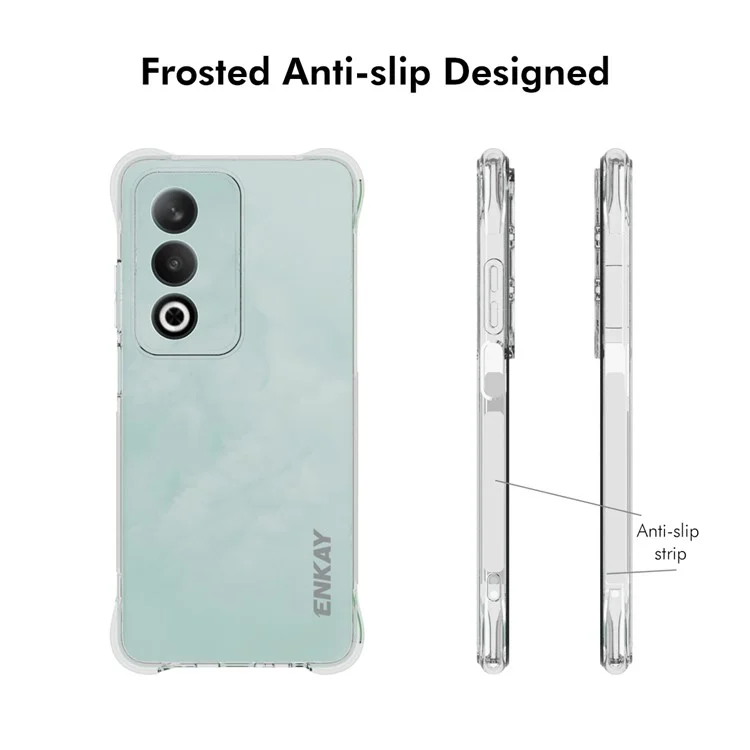 ENKAY HAT PRINCE For Oppo A3 Pro (Global) 5G Clear Case TPU Phone Cover Corner Airbag Fall Protection-Cellmalls