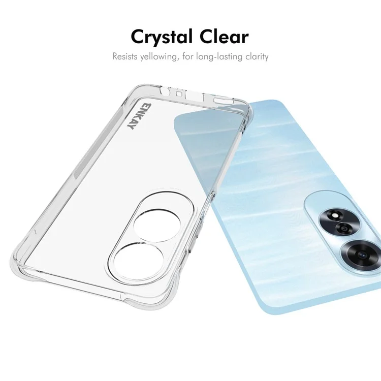 ENKAY HAT PRINCE For Oppo A60 4G Case Clear TPU Phone Cover Shockproof Corners-Cellmalls