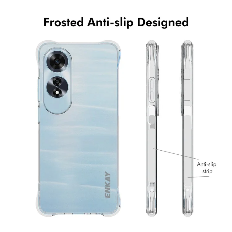 ENKAY HAT PRINCE For Oppo A60 4G Case Clear TPU Phone Cover Shockproof Corners-Cellmalls