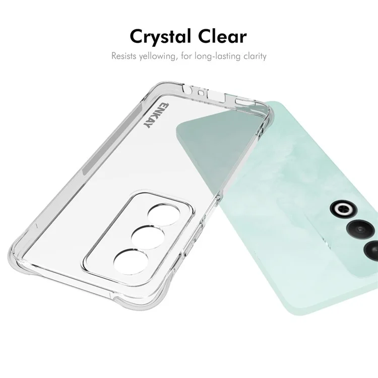 ENKAY HAT PRINCE For Oppo A3 Pro (Global) 5G Clear Case TPU Phone Cover Corner Airbag Fall Protection-Cellmalls