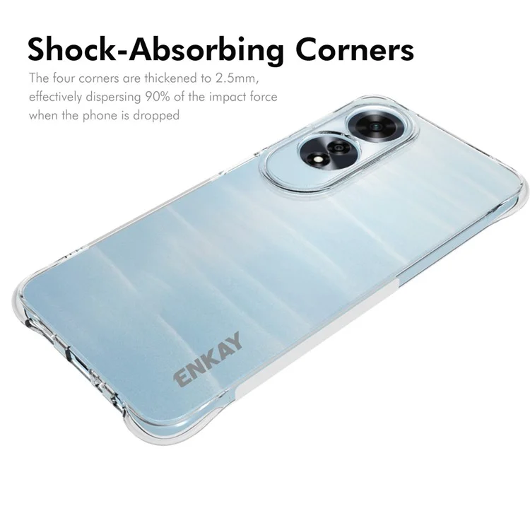 ENKAY HAT PRINCE For Oppo A60 4G Case Clear TPU Phone Cover Shockproof Corners-Cellmalls