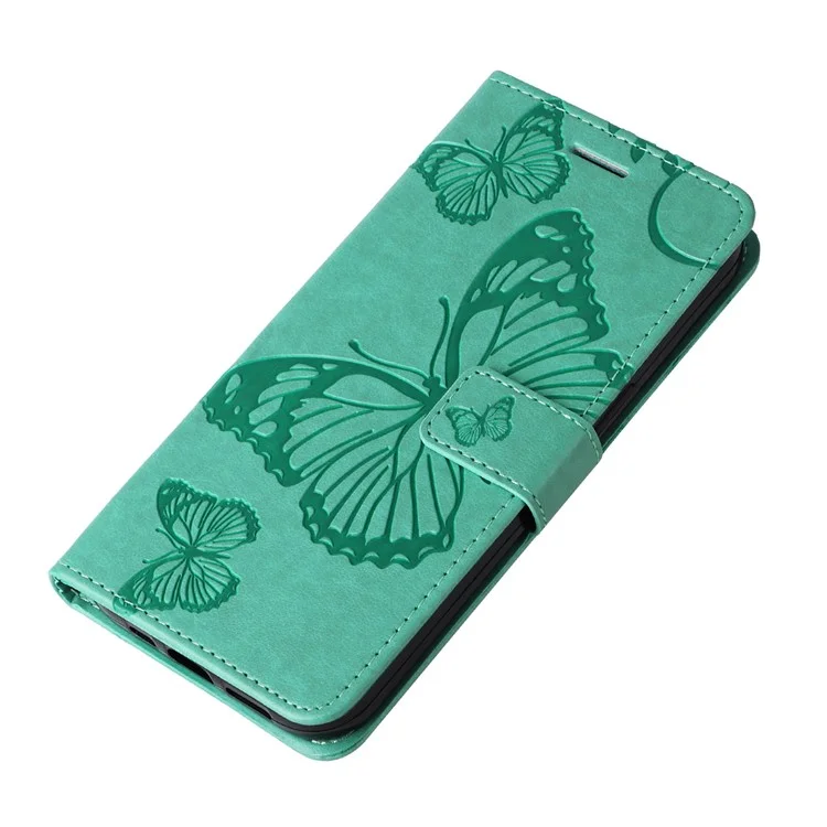 For Oppo Reno10 5G (Global) / Reno10 Pro 5G (Global) Wallet Case Floral Butterfly Imprinted Leather Phone Cover Stand - Green-Cellmalls