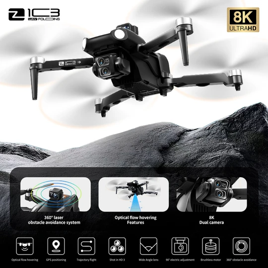Z103 Screen Controlled Drone GPS 5G WIFI HD Camera Brushless Foldable RC Drones 