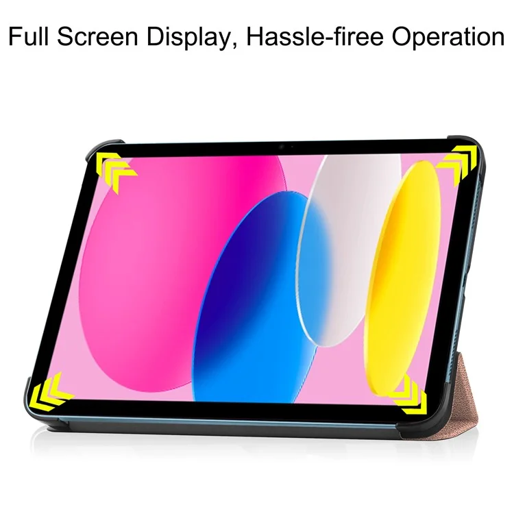 For iPad (2025) / 10.9 (2022) Case Anti-Drop Leather Stand Tablet Cover - Rose Gold-Cellmalls