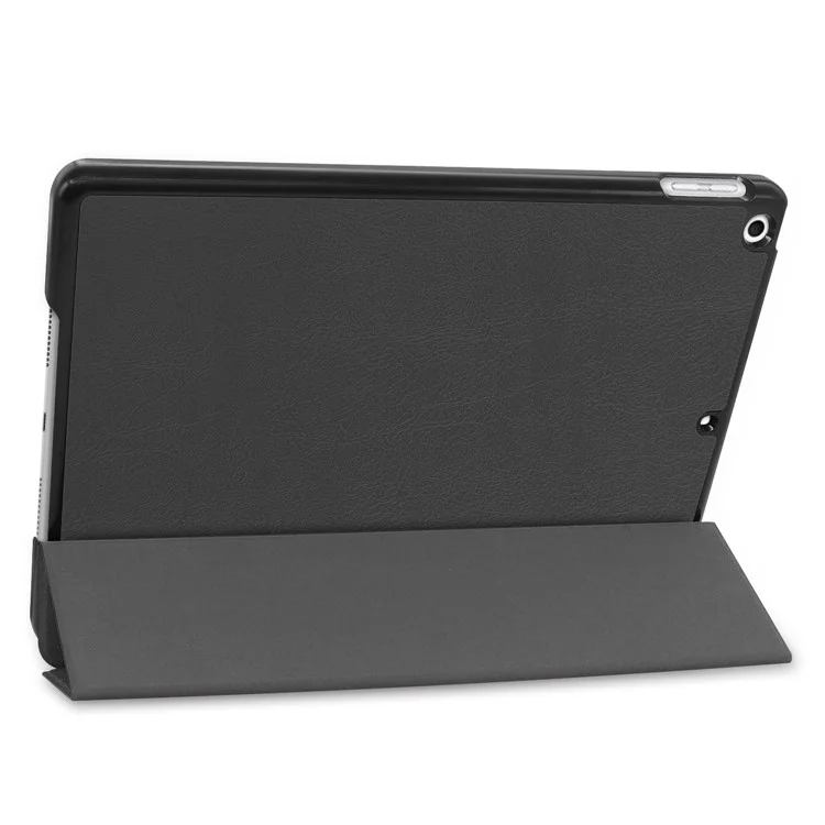 Tri-Fold Stand Tablet Cover for iPad 10.2 (2021) / (2020) / (2019) PU Leather Protective Smart Case with Auto Sleep / Wake - Black-Cellmalls