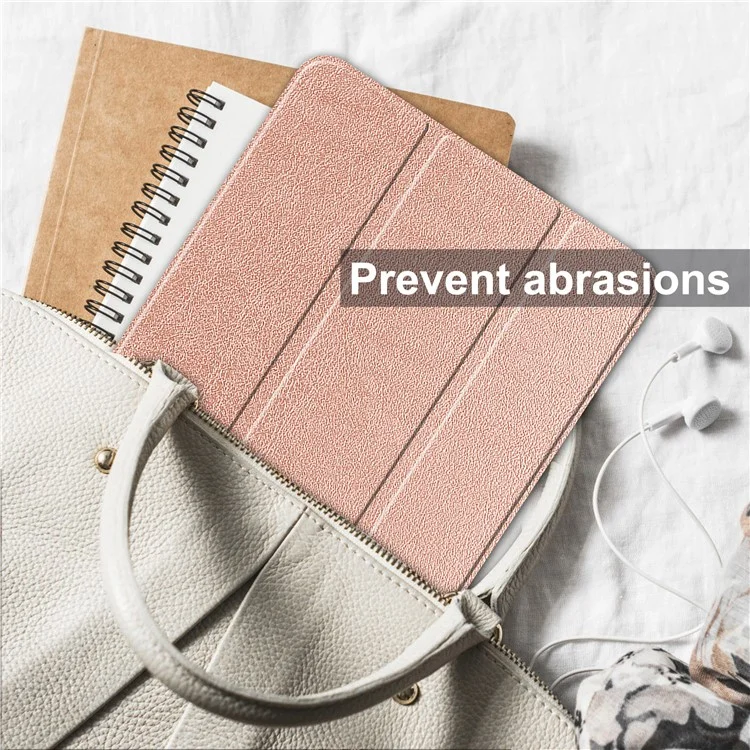 For iPad (2025) / 10.9 (2022) Case Anti-Drop Leather Stand Tablet Cover - Rose Gold-Cellmalls