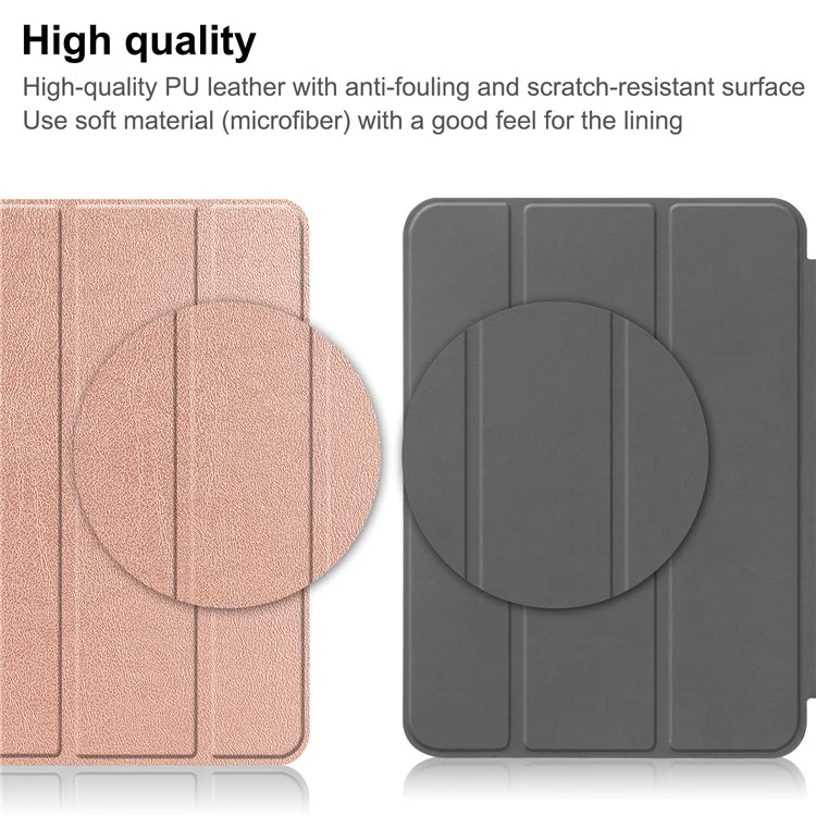 For iPad (2025) / 10.9 (2022) Case Anti-Drop Leather Stand Tablet Cover - Rose Gold-Cellmalls
