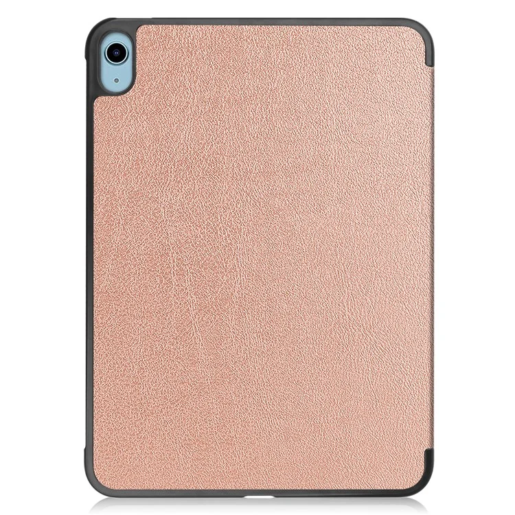 For iPad (2025) / 10.9 (2022) Case Anti-Drop Leather Stand Tablet Cover - Rose Gold-Cellmalls