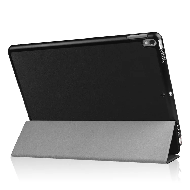 For iPad Air 10.5 (2019) / Pro 10.5-inch (2017) Tri-fold PU Leather Smart Stand Case Accessory - Black-Cellmalls