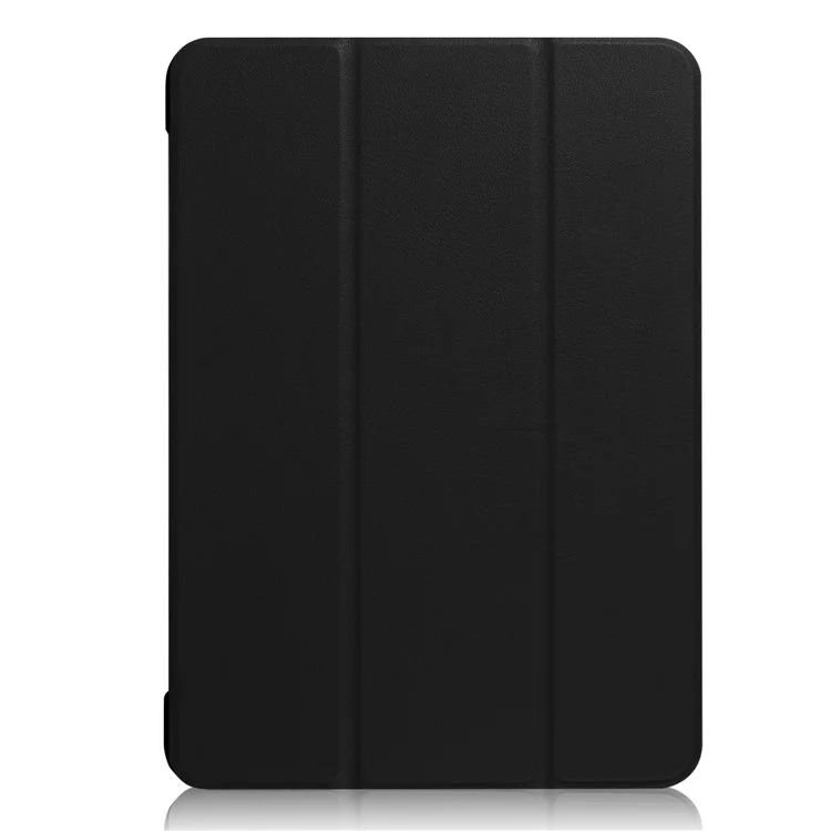 For iPad Pro 10.5 inch (2017)/Air 10.5 inch (2019) Slim Shockproof Case Tri-fold Stand PU Leather Tablet Cover Protector - Black-Cellmalls