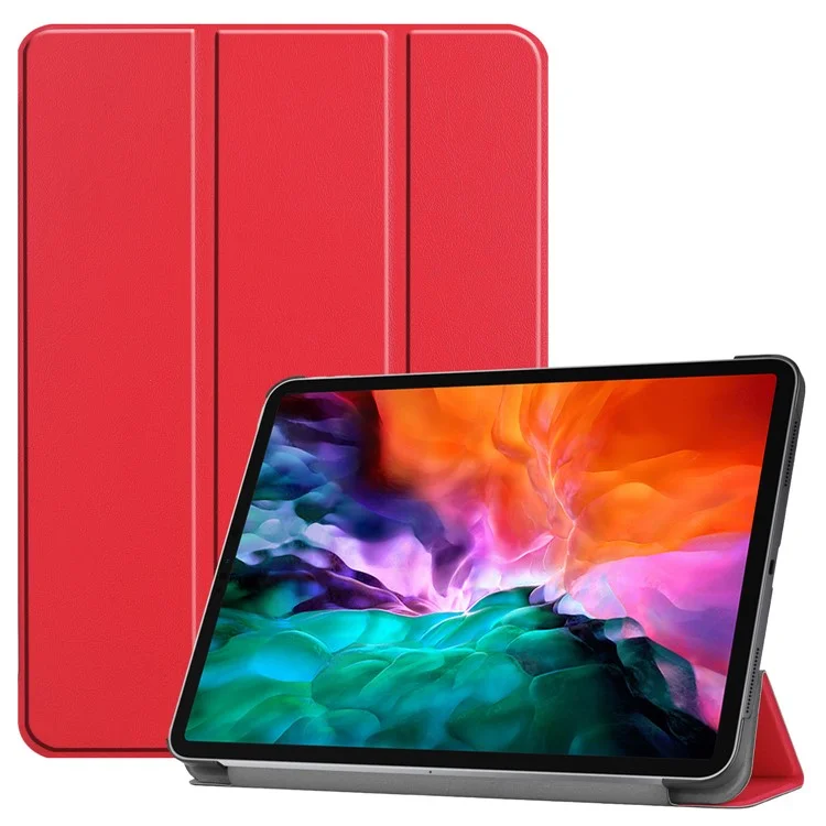 Stable Tri-fold Stand Design Leather Stand Case [Auto Sleep/Wake Function] for iPad Pro 12.9-inch (2021) - Black-Cellmalls