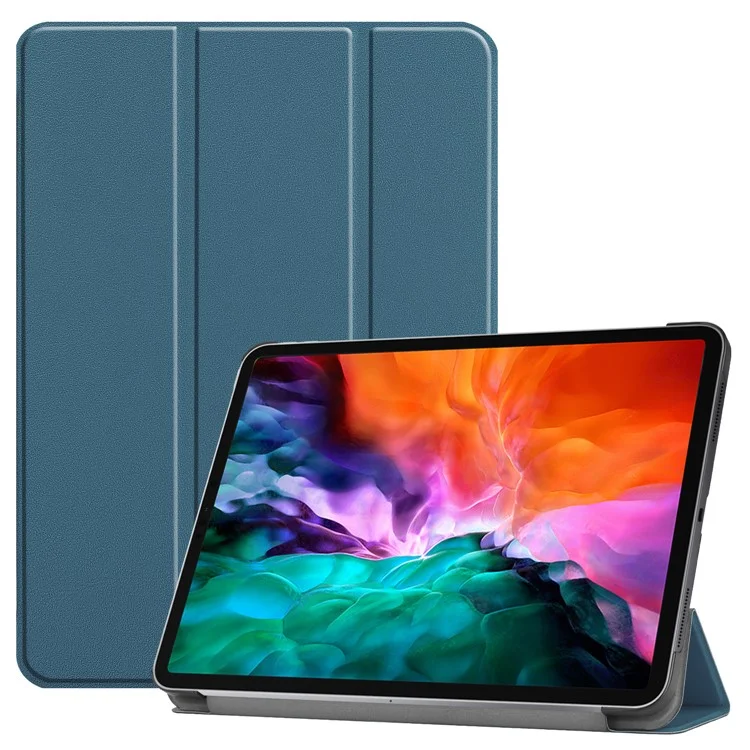 Stable Tri-fold Stand Design Leather Stand Case [Auto Sleep/Wake Function] for iPad Pro 12.9-inch (2021) - Black-Cellmalls