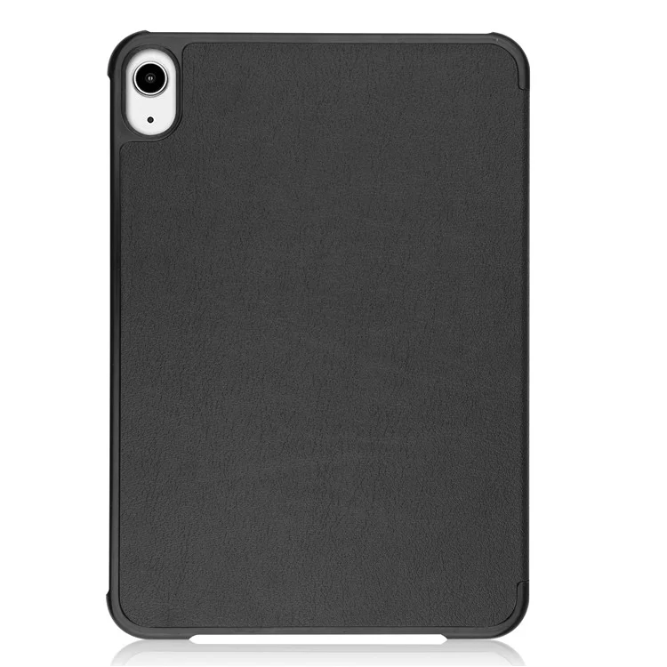 Tri-Fold Stand PU Leather Smart Tablet Protective Cover Tablet Case for iPad mini (2024) / mini (2021) - Black-Cellmalls