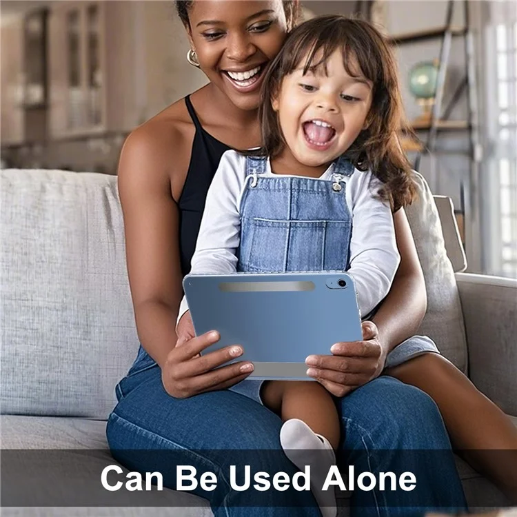 For iPad (2025)  /  10.9 (2022) Tablet Case Stand Magnetic Detachable PU Leather Cover with Auto Wake  /  Sleep - Pink-Cellmalls