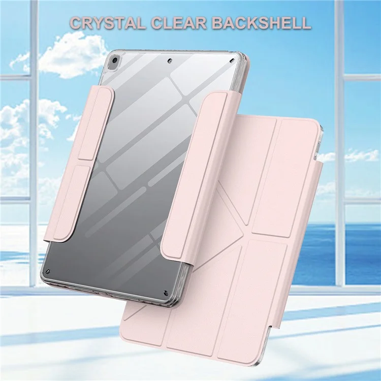 Tablet Case For iPad 10.2 (2021)  /  (2020)  /  (2019)  /  Air 10.5 inch (2019) Stand Magnetic Detachable Leather Cover with Auto Wake  /  Sleep - Pink-Cellmalls