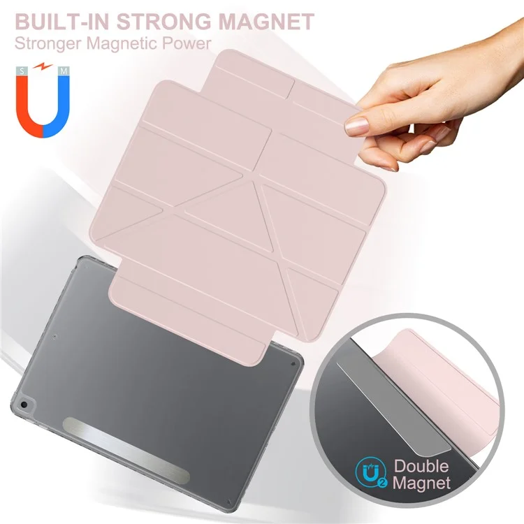 Tablet Case For iPad 10.2 (2021)  /  (2020)  /  (2019)  /  Air 10.5 inch (2019) Stand Magnetic Detachable Leather Cover with Auto Wake  /  Sleep - Pink-Cellmalls
