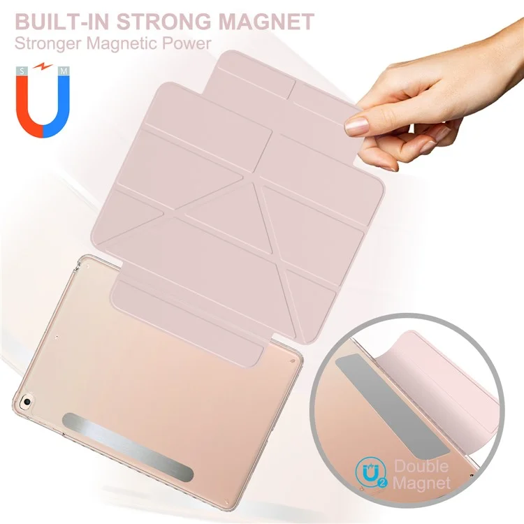 Tablet Case For iPad 9.7-inch (2018)  /  (2017)  /  Air 2  /  Air (2013) Stand Magnetic Detachable PU Leather Cover with Auto Wake  /  Sleep - Pink-Cellmalls
