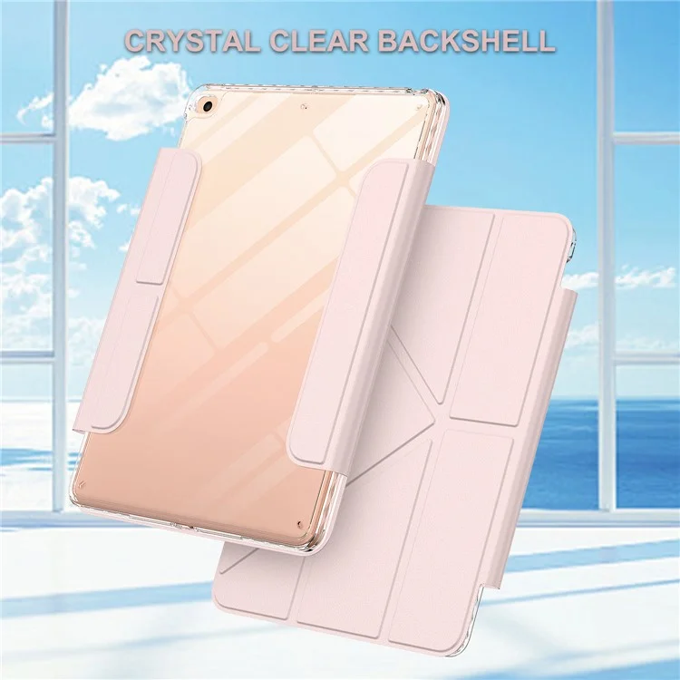 Tablet Case For iPad 9.7-inch (2018)  /  (2017)  /  Air 2  /  Air (2013) Stand Magnetic Detachable PU Leather Cover with Auto Wake  /  Sleep - Pink-Cellmalls