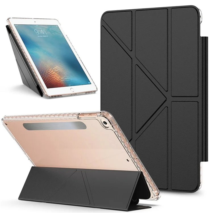Tablet Case For iPad 9.7-inch (2018)  /  (2017)  /  Air 2  /  Air (2013) Stand Magnetic Detachable PU Leather Cover with Auto Wake  /  Sleep - Pink-Cellmalls