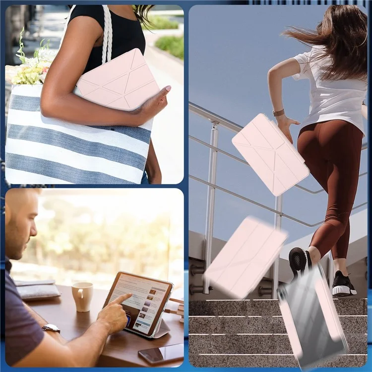 Tablet Case For iPad Pro 11 (2022)  /  (2021)  /  (2020) Stand Magnetic Detachable PU Leather Cover with Auto Wake  /  Sleep - Pink-Cellmalls