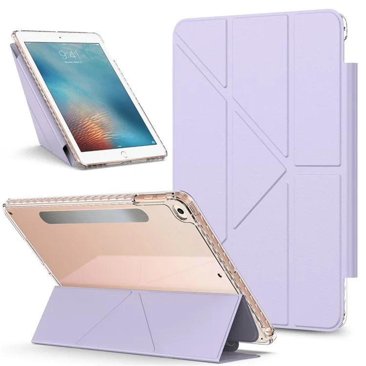 Tablet Case For iPad 9.7-inch (2018)  /  (2017)  /  Air 2  /  Air (2013) Stand Magnetic Detachable PU Leather Cover with Auto Wake  /  Sleep - Pink-Cellmalls