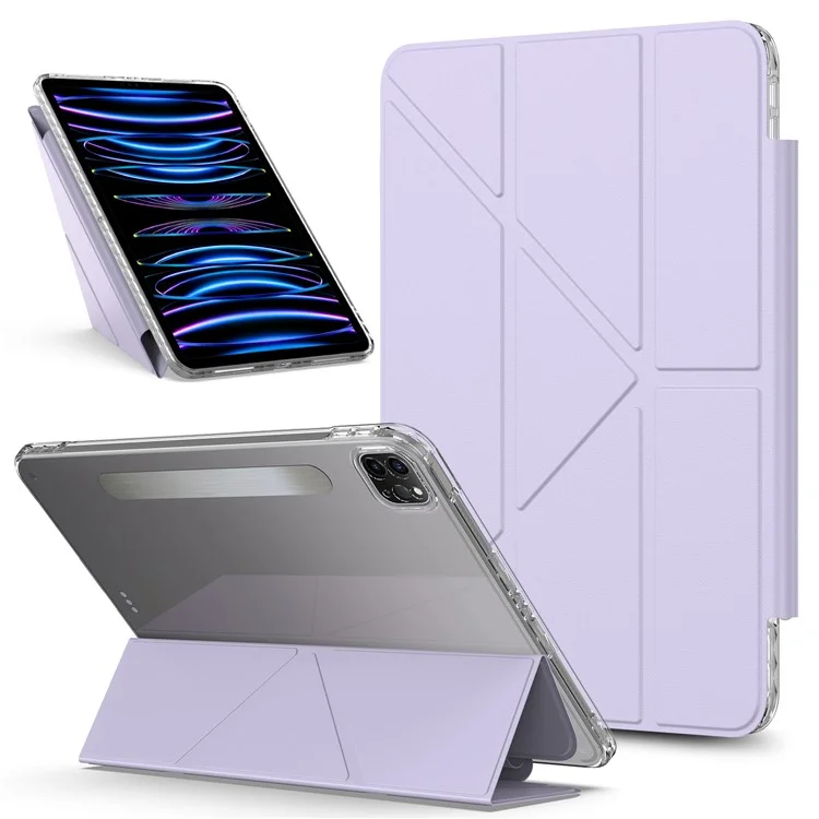 Tablet Case For iPad Pro 11 (2022)  /  (2021)  /  (2020) Stand Magnetic Detachable PU Leather Cover with Auto Wake  /  Sleep - Pink-Cellmalls