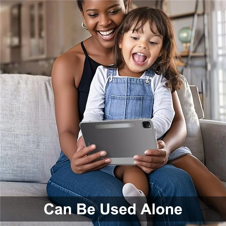 Tablet Case For iPad Pro 12.9 (2022)  /  (2021)  /  (2020) Stand Magnetic Detachable PU Leather Cover with Auto Wake  /  Sleep - Pink-Cellmalls