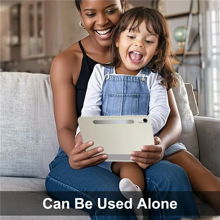 For iPad mini (2024)  /  (2021) Tablet Case Stand Magnetic Detachable PU Leather Cover with Auto Wake  /  Sleep - Pink-Cellmalls