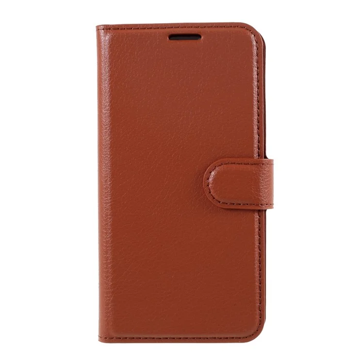 Litchi Surface Shell Leather Case with Stand for iPhone 12 Pro / 12 Mobile Phone Accessories - Black-Cellmalls