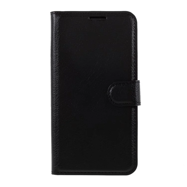 Litchi Surface Shell Leather Case with Stand for iPhone 12 Pro / 12 Mobile Phone Accessories - Black-Cellmalls