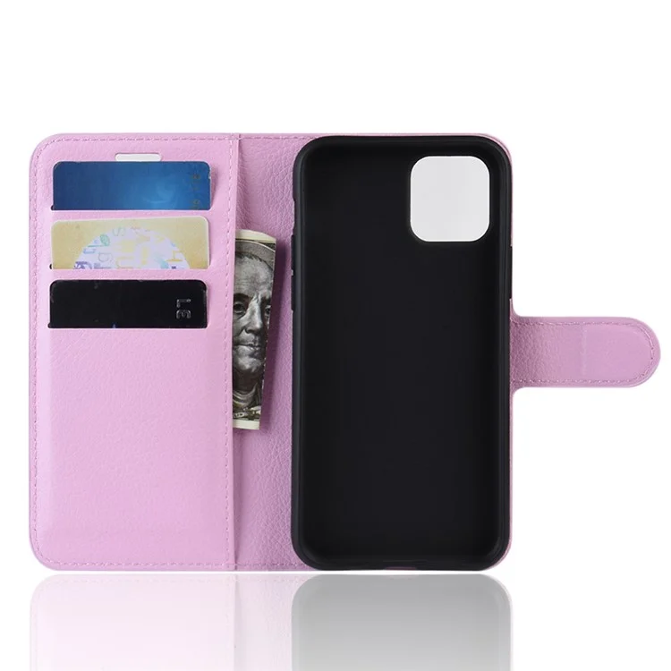 Litchi Skin Wallet Leather Stand Case for iPhone 11 Pro 5.8 inch (2019) - Pink-Cellmalls
