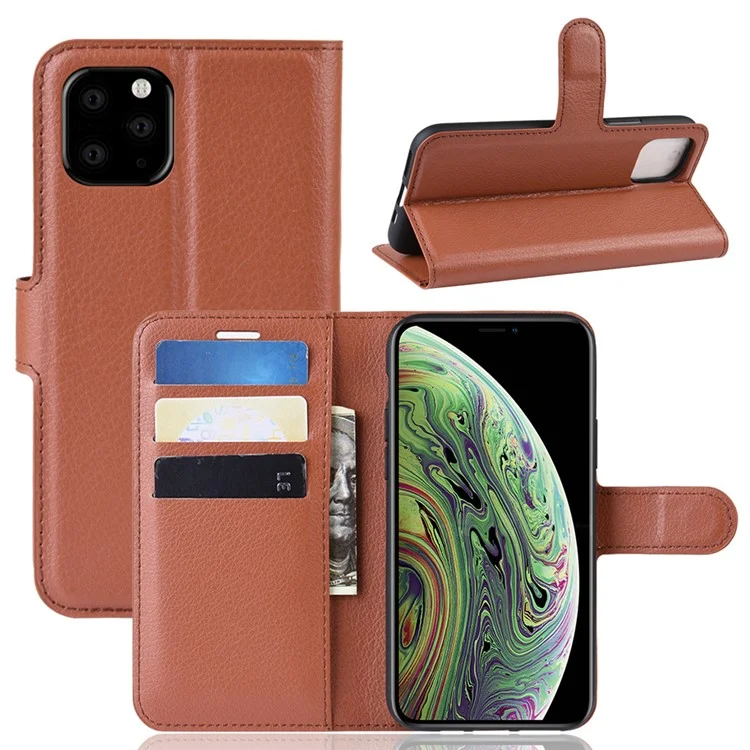 Litchi Skin Wallet Leather Stand Case for iPhone 11 Pro 5.8 inch (2019) - Pink-Cellmalls